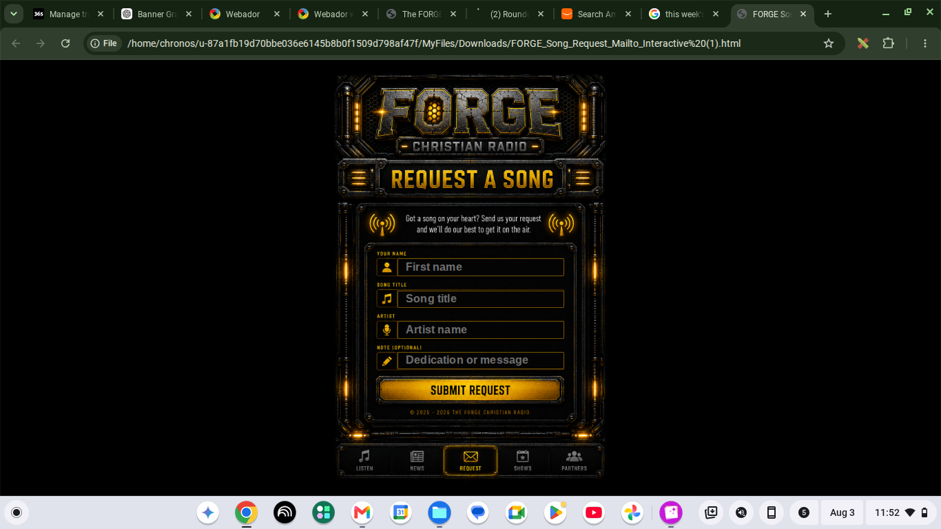 FORGE Song Request